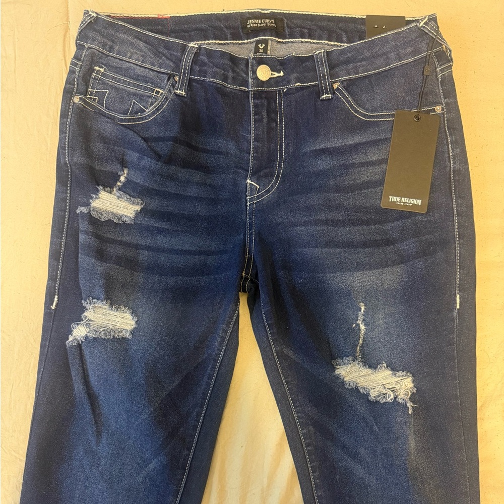 True Religion Women's Dark Blue Skinny Jeans